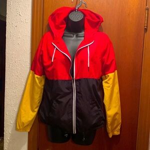 Color block front zip hoodie